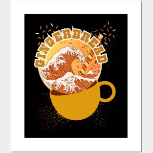 Gingerbread Spice. Holiday Great Wave of Coffee Flavor Posters and Art